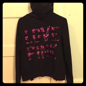 Victoria’s Secret PINK bling zip up hoodie